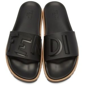 fendi black slides